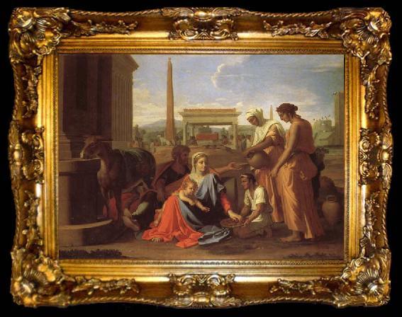 framed  Nicolas Poussin Rest on the Flight into Egypt, ta009-2